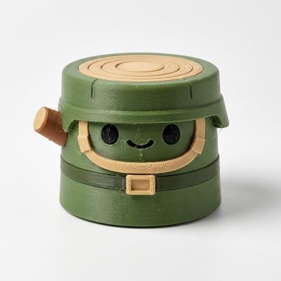 Military Soldier Tree Stump Collectible Figurine - Unique Desk Decor for Adults – 3D Printed in Canada