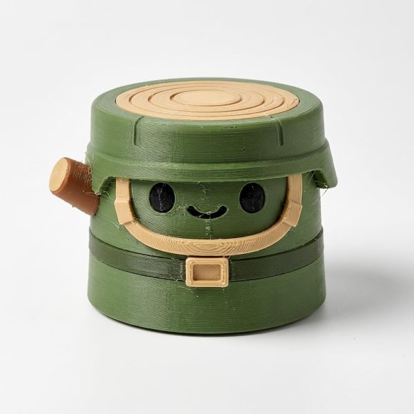 Figurine souche d&rsquo;arbre soldat militaire