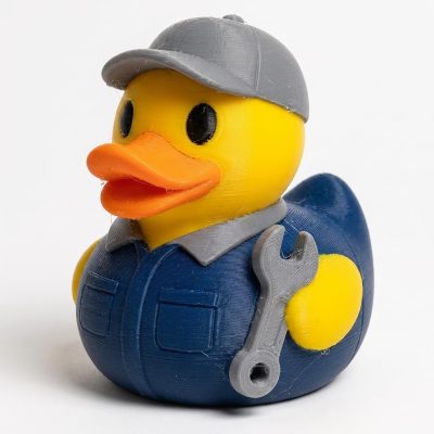 Auto Mechanic Duck Collectible Figurine - Unique Desk Decor for Adults – 3D Printed in Canada