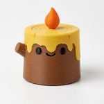 Candlelight Tree Stump Collectible Figurine - Unique Desk Decor for Adults – 3D Printed in Canada