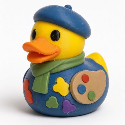 Impressionist Duck Collectible Figurine - Unique Desk Decor for Adults – 3D Printed in Canada