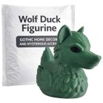 Wolf Duck Figurine – Off-Road Rubber Duck for 4x4, Cruise Ship Ducks & Dashboard Decor – Collectible Animal Mashup Gift, Vehicle Kindness – 3D Printed in Canada (Forest Green)