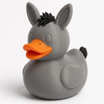 Miniature Donkey Duck Collectible Figurine - Unique Desk Decor for Adults – 3D Printed in Canada