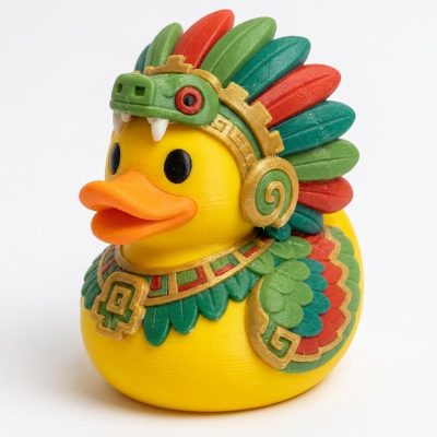 Quetzalcoatl Duck Collectible Figurine - Unique Desk Decor for Adults – 3D Printed in Canada
