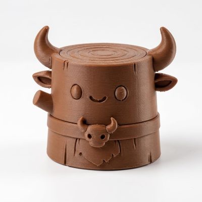 Minotaur Tree Stump Collectible Figurine - Unique Desk Decor for Adults – 3D Printed in Canada