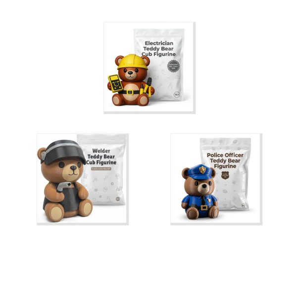 Ensemble de figurines d&rsquo;ourson par métier