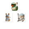 Ensemble de figurines canard golfeur