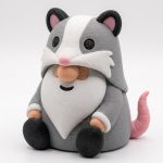 Virginia Opossum Gnome Buddy Collectible Figurine - Unique Desk Decor for Adults – 3D Printed in Canada
