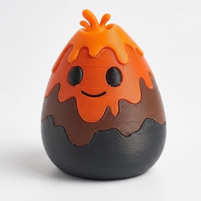 Volcano Eggling Collectible Figurine - Unique Desk Decor for Adults – 3D Printed in Canada
