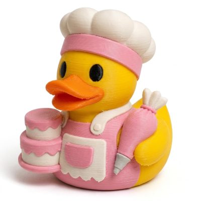 Cake Decorating Duck Collectible Figurine - Unique Desk Decor for Adults – 3D Printed in Canada