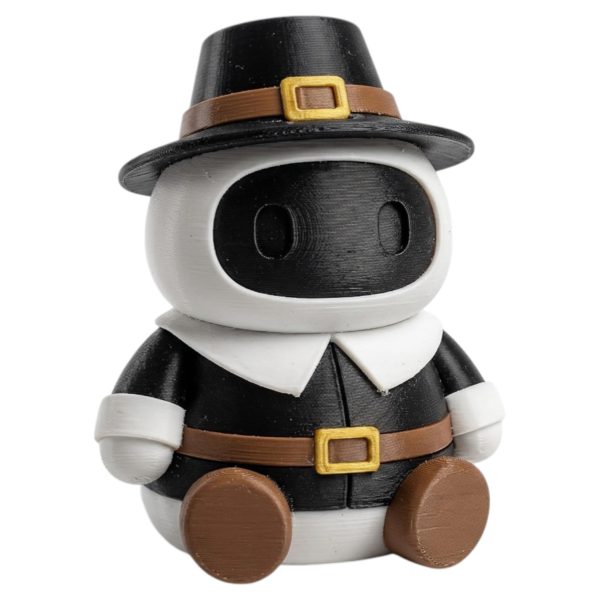 Thanksgiving Pilgrim Robot Figurine