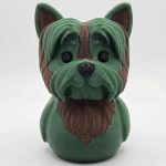 Yorkshire Terrier Duck Figurine – Cute Yorkie-Inspired Rubber Duck Dog Hybrid Decor, Desk Companion or Gift for Dog Lovers – 3D Printed in Canada (Forest Green)