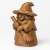 Figurine de sorcière sculptée façon bois