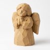 Figurine ange de l'espoir sculptée style bois