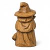 Figurine de sorcière sculptée façon bois