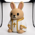 Cleric Bunny Collectible Figurine - Unique Desk Decor for Adults – 3D Printed in Canada