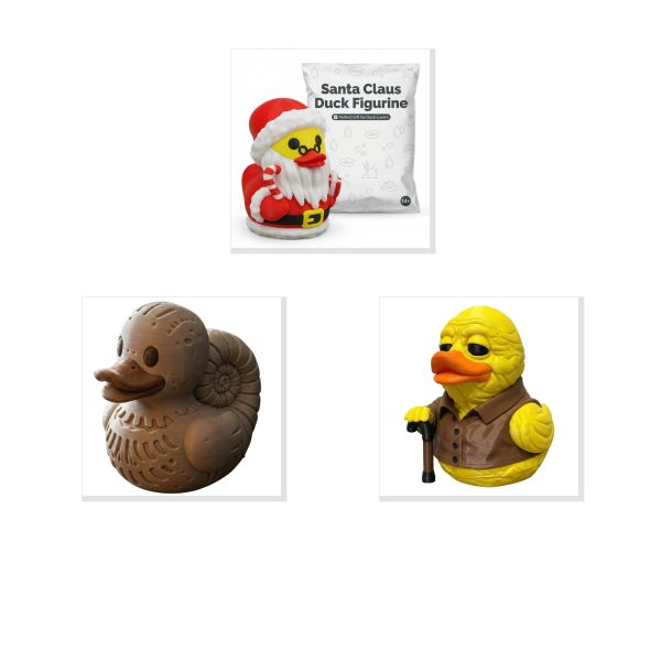Lot de figurines de canards Père Noël