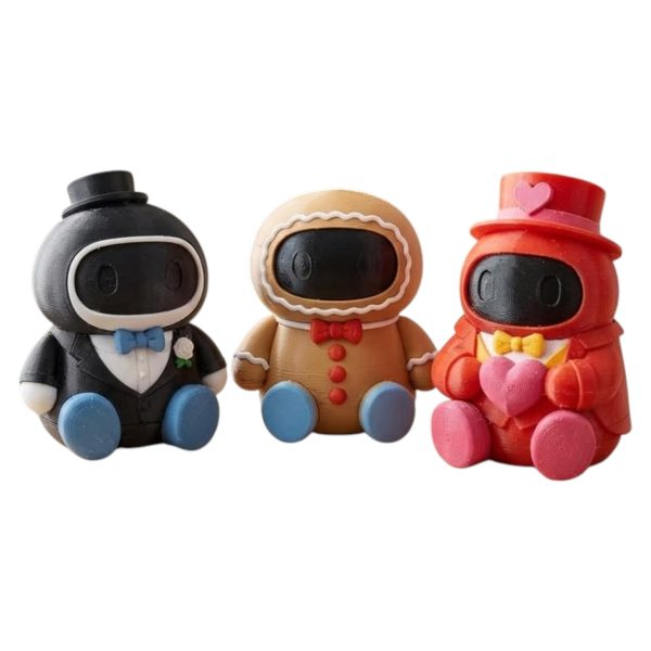 Gingerbread Robot Figurine Bundle
