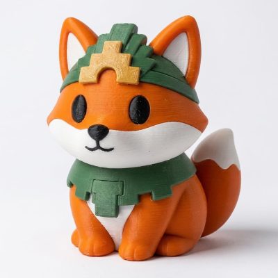 Aztec Priest Fox Collectible Figurine - Unique Shelf Decor for Adults – 3D Printed in Canada
