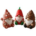 Food Gnome Collectible Figurine Bundle of 3 - Mushroom Gnome, Chili Pepper Pine Cone - Whimsical & Charming Adult Desk Decor - 3D Printed in Canada