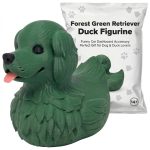 Adorable Golden Retriever Duck Hybrid Figurine – Dog Duck Collectible Desk Buddy for Pet Lovers & Decor Enthusiasts – 3D Printed in Canada (Forest Green)