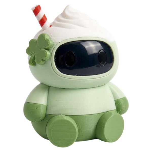 Figurine robot shamrock shake