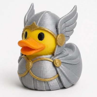 Valkyrie Duck Collectible Figurine - Unique Desk Decor for Adults – 3D Printed in Canada