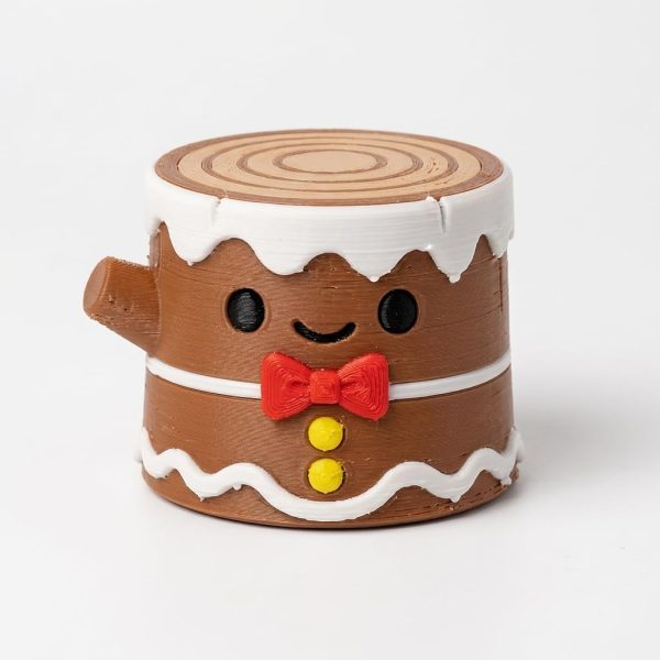 Gingerbread Tree Stump Figurine