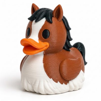 Clydesdale Horse Duck Collectible Figurine - Unique Desk Decor for Adults – 3D Printed in Canada