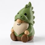 Dinosaur Gnome Collectible Figurine - Unique Desk Decor for Adults – 3D Printed in Canada