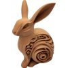 Ensemble de figurines de lapins style bois sculpté
