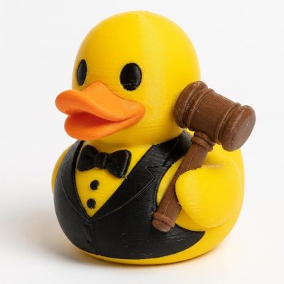 Auctioneer Duck Collectible Figurine - Unique Desk Decor for Adults – 3D Printed in Canada