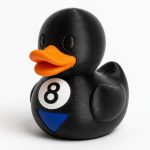 Magic 8-Ball Duck Collectible Figurine - Unique Desk Decor for Adults – 3D Printed in Canada