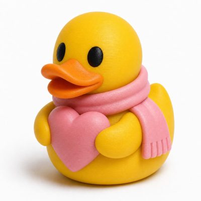 Cuddles Duck Collectible Figurine - Softhearted Shelf Decor for Adults – 3D Printed in Canada