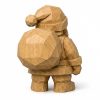 Figurine père Noël sculpté façon bois