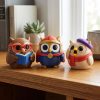 Ensemble de figurines de hibou artistique