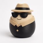 Incognito Egg Eggling Collectible Figurine - Unique Desk Decor for Adults – 3D Printed in Canada