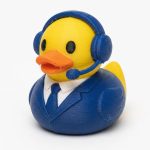 Sports Commentator Duck Collectible Figurine - Unique Desk Decor for Adults – 3D Printed in Canada