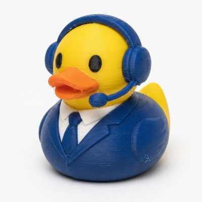 Sports Commentator Duck Collectible Figurine - Unique Desk Decor for Adults – 3D Printed in Canada