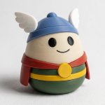 Gaulois Eggling Collectible Figurine - Unique Desk Decor for Adults – 3D Printed in Canada