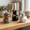 Lot de figurines de canards excentriques