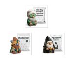 Gnome Variety Collectible Figurine Bundle of 3 - Spa Day, Earth Elemental, Nun - Relaxing & Whimsical Adult Desk Decor - 3D Printed in Canada