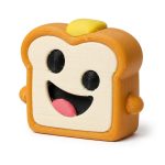 Derpy Toast Collectible Figurine - Unique Desk Decor for Adults – 3D Printed in Canada
