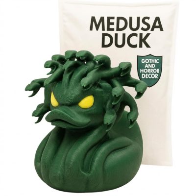 Medusa Duck Figurine – Greek Mythology Duck for 4x4 Ducking, Off-Road Rubber Cruise Hiding & Halloween Dashboard Decor – Vehicle – 3D Printed in Canada (Forest Green)