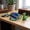 Ensemble de figurines de dragon arc-en-ciel