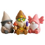 Gnome Variety Collectible Figurine Bundle of 3 - Beekeeper Gnome, Hippie Pink Axolotl - Whimsical & Charming Adult Desk Decor - 3D Printed in Canada