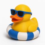 Beach Duck Collectible Figurine - Coastal Desk Decor for Adults – 3D Printed in Canada
