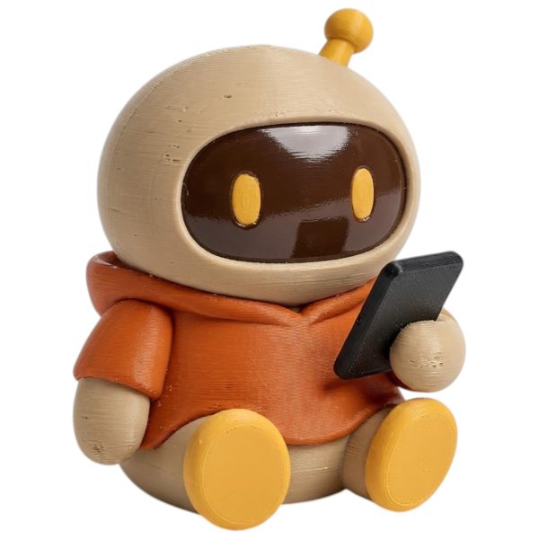 Phone Scrolling Robot Figurine