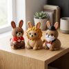 Ensemble de figurines Lapin castor canadien