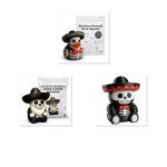 Skeleton Mariachi Collectible Figurine Bundle of 3 - Duck, Gnome, Teddy Bear Cub - Día de Los Muertos Inspired Adult Desk Decor - 3D Printed in Canada